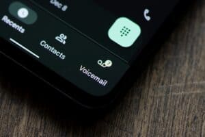 Voicemail Icon On The Lower Right Side Of A Mobile Phone