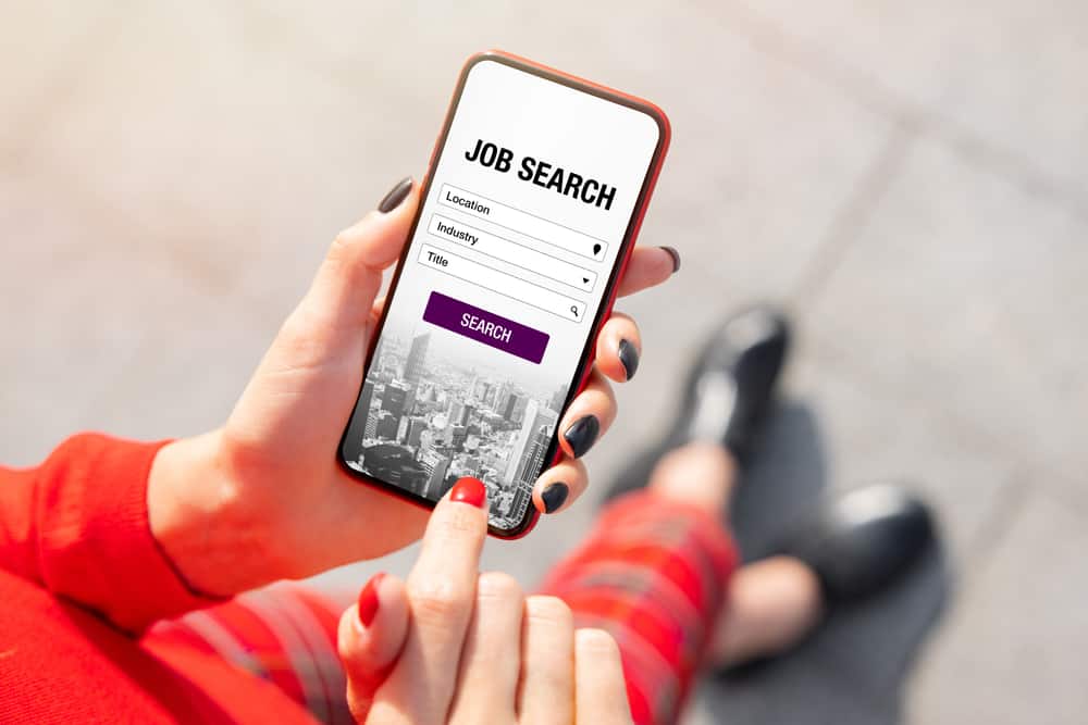 Searching For A Job On Iphone