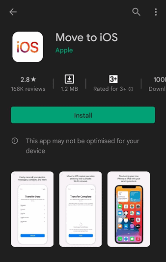 Move to iOS app.