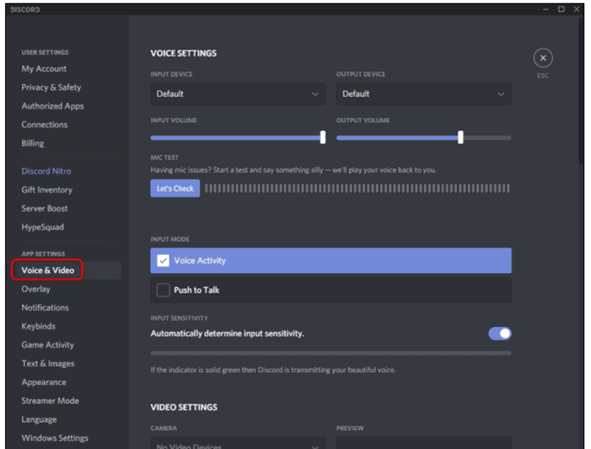 Discord Voice &Amp; Video Settings
