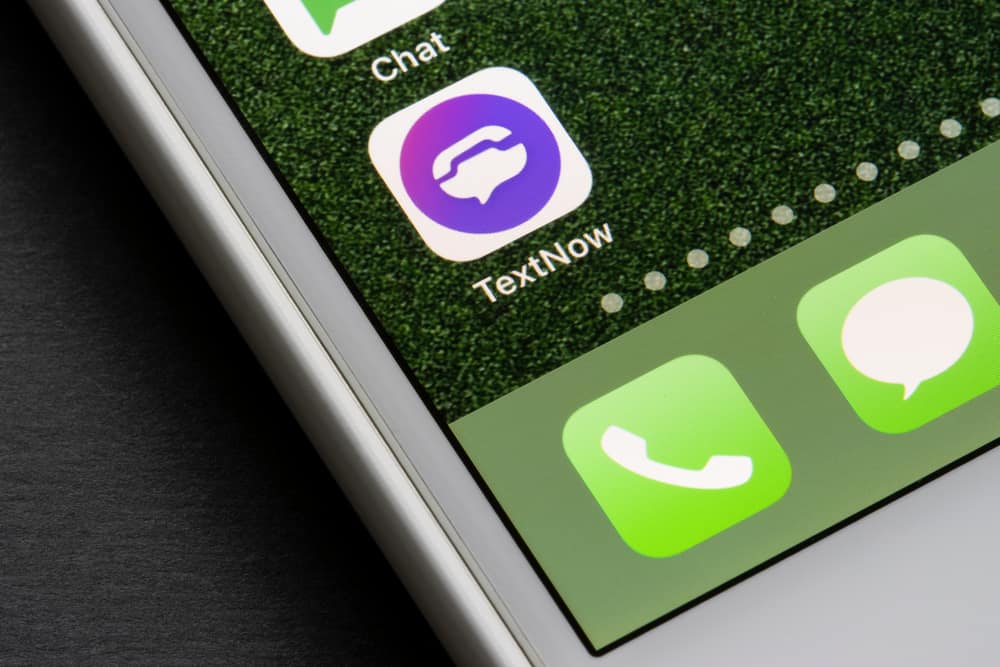 A Smartphone Homescreen Showing A Textnow App