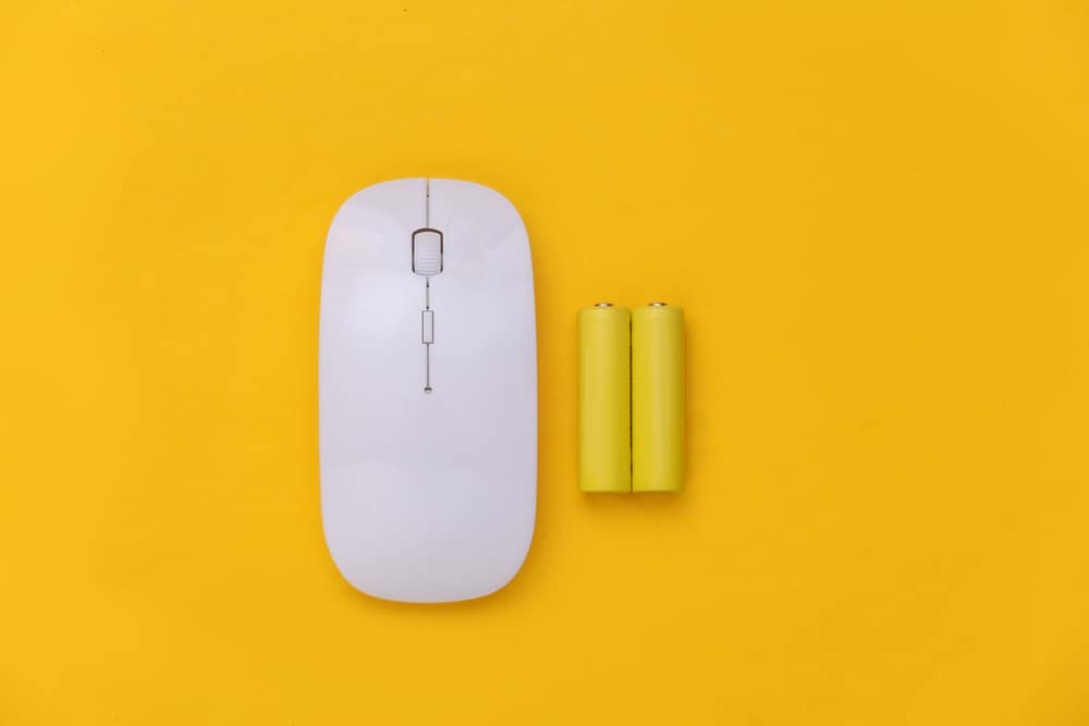 Wireless mouse with batteries