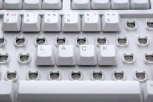 &Quot;Lack&Quot; Spelled Out On Keyboard