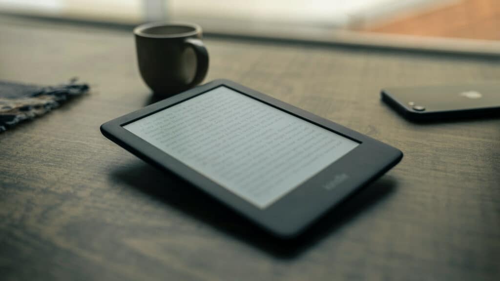 Kindle And Coffee Cup