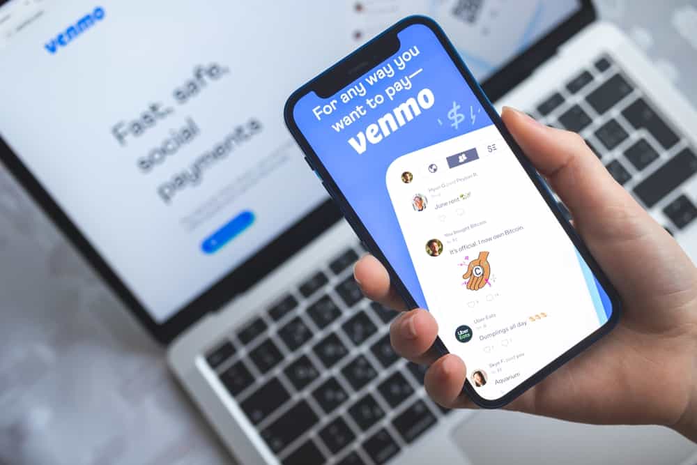 Приложение Venmo на смартфоне