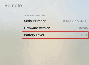 Remote Battery Level