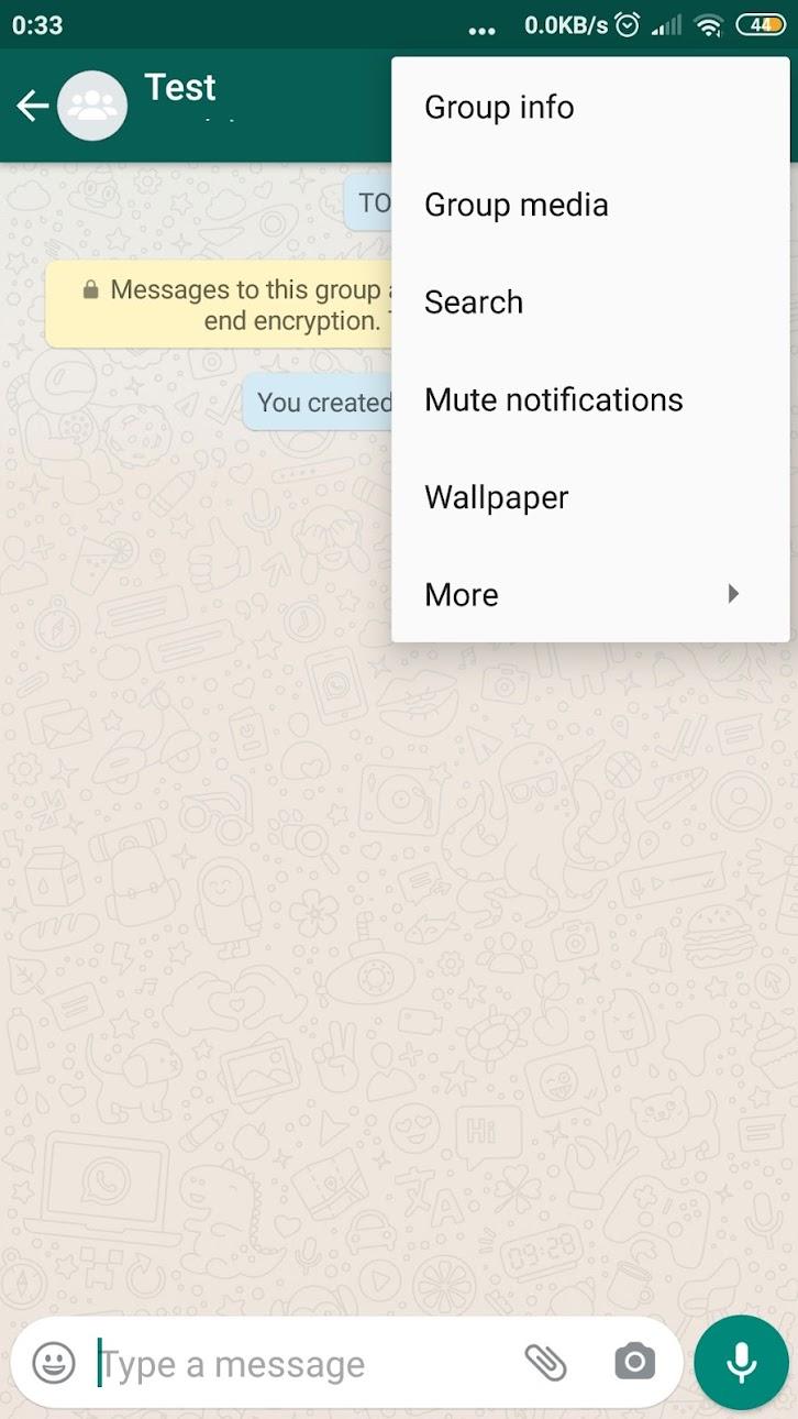 Whatsapp Messages Menu