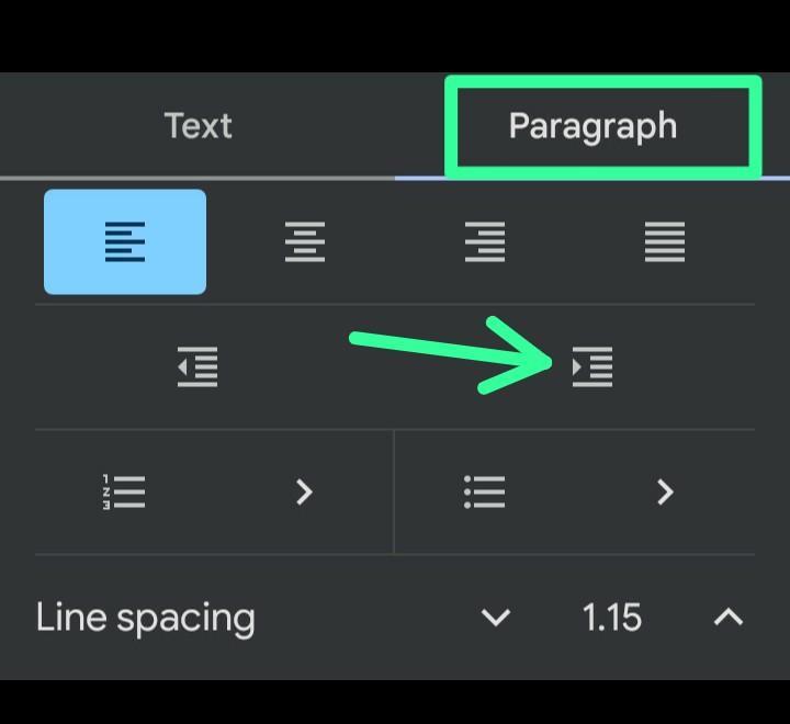 How To Indent On Google Docs App