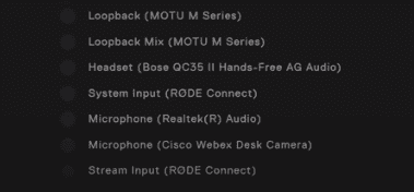 Microphone Options