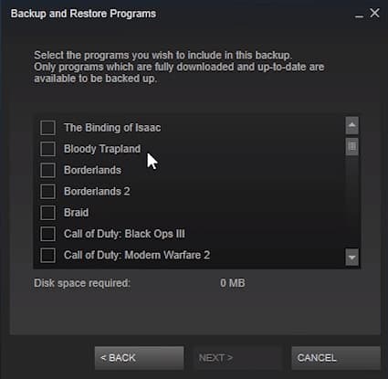 Backing Up Steam Games