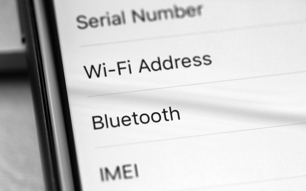Apple Bluetooth & Wifi Mac Address Info IMEI or Serial Number 
