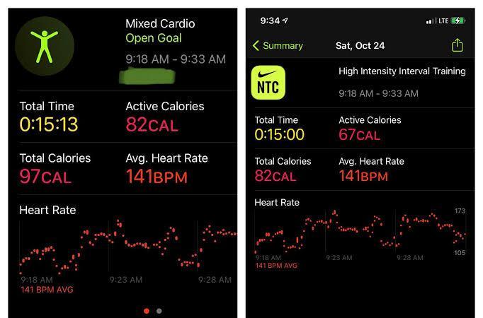 Mixed cardio 2025 workout apple watch