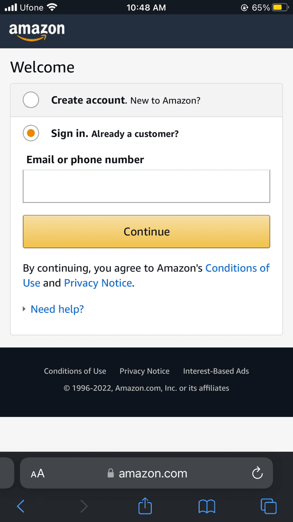 How To Find an Amazon Profile Link on an iPhone DeviceTests