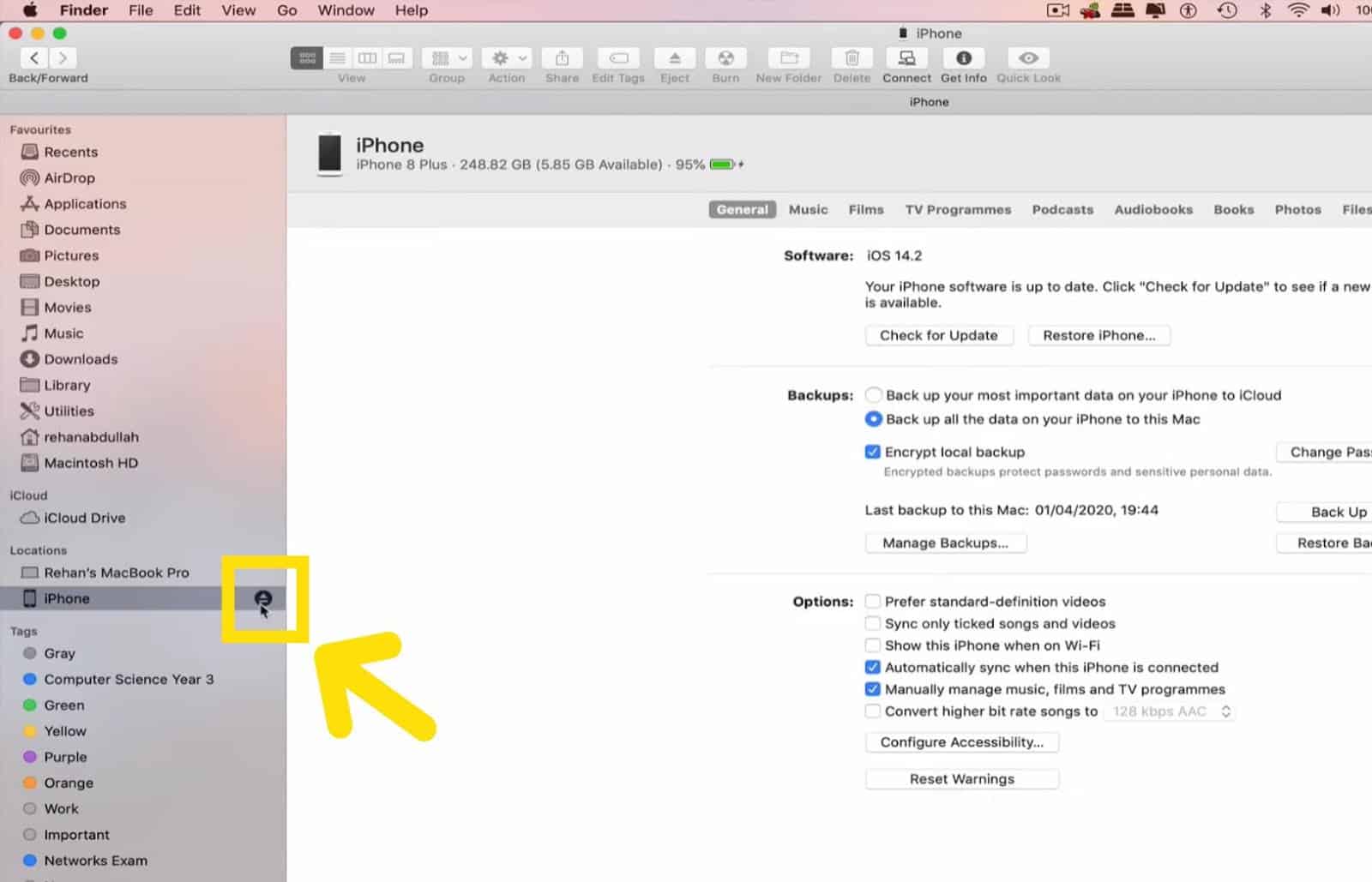 Как извлечь телефон из Mac 2 Изображение
